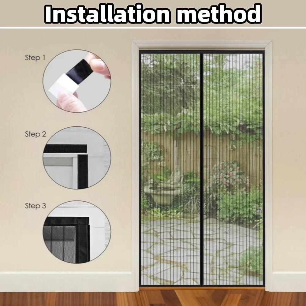 Effortless Magnetic Screen Door: Mosquito-Free, Auto-Closing, Perfect for Home Ventilation!
