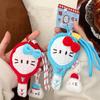 Cute Cartoon Badminton Racket Doll Pendant Keychain Kawaii Simulation Filled Doll Backpack Decoration Pendant Accessories Gift