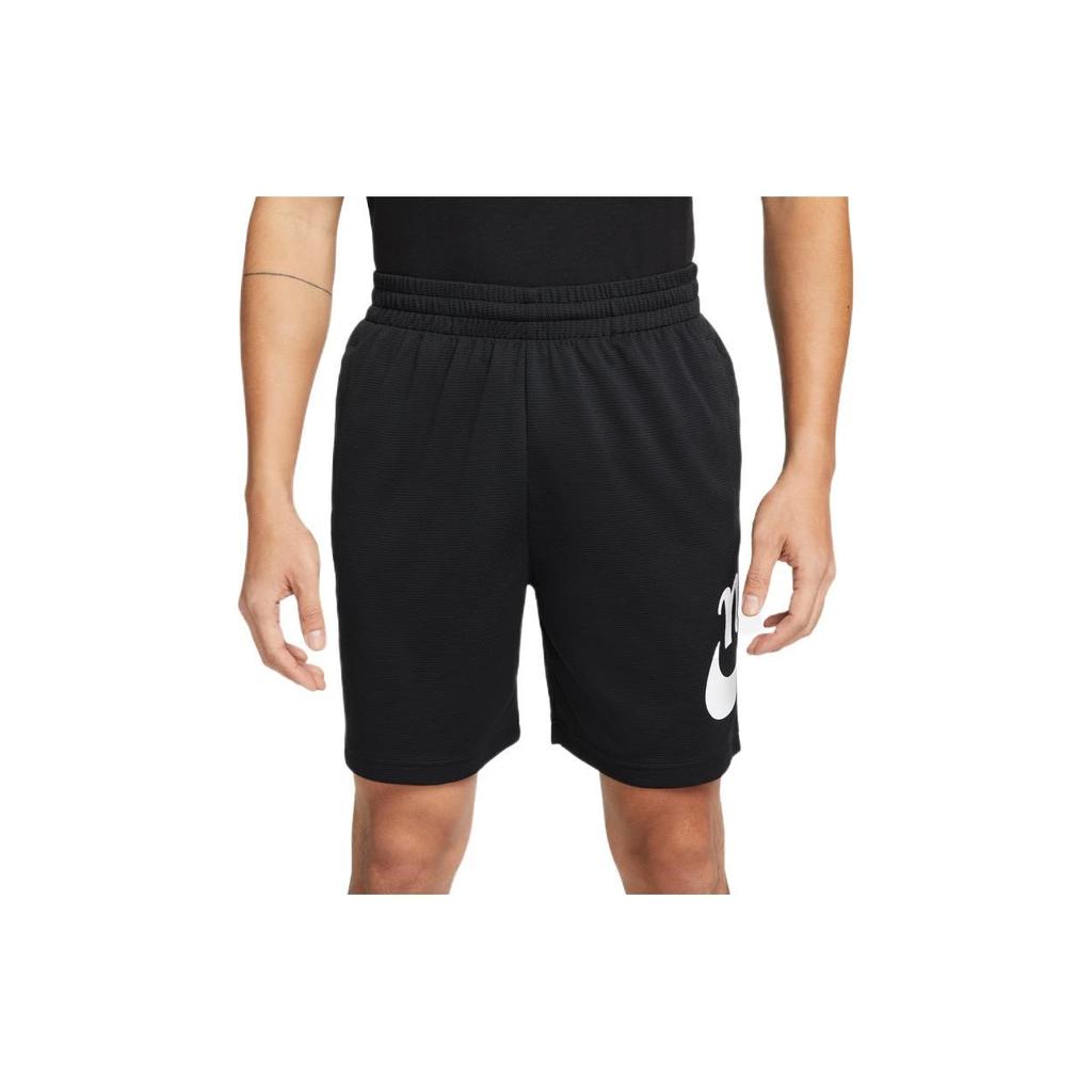 Nike Alphabet Logo Drawstring Straight Leg Casual Shorts Men Bottoms Black DQ1173-010