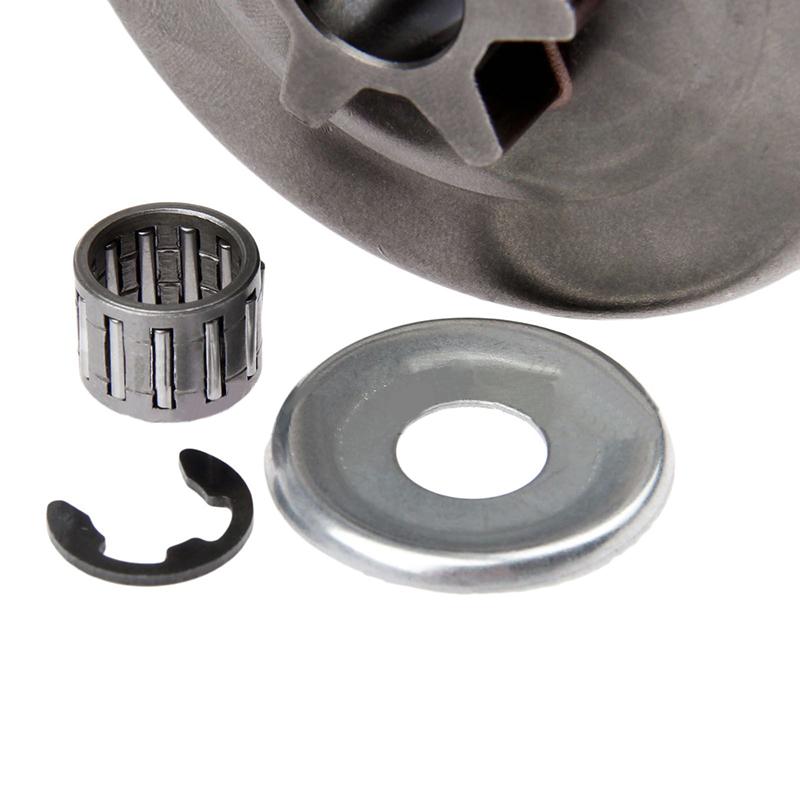 For STIHL-MS170,180-Parts Chainsaw Clutch Drum Sprocket 3/8 6T Washer E-Clip Kit