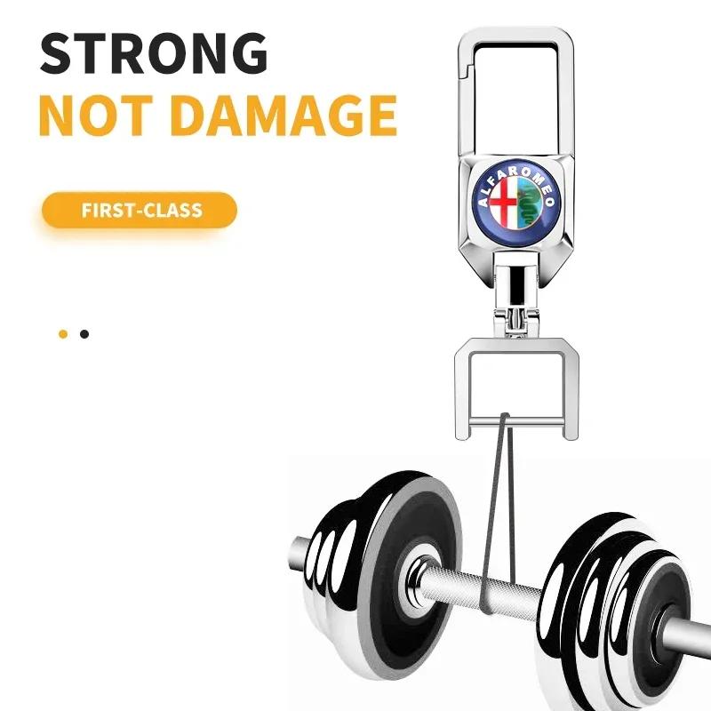 Car Stickers For Alfa Romeo Car Goods 3D Metal Car Styling Emblem Keychain Key Chain Rings For Alfa Romeo 159 147 156 Giulietta