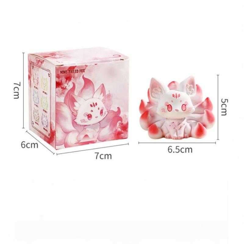 1Pcs Nine Tailed Fox Resin Car Ornament Handcrafted Exquisite Desktop Decoration for Office Study Fox Lovers Birthday Gift