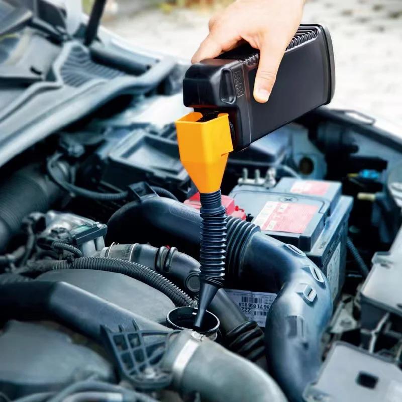 Kunststoff Auto Motorrad Betankung Benzin Motoröl Trichter Filter Übertragungswerkzeug Ölwechsel Öltrichter Freihand-Halterung