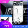 Car Sticker 2025 New Tesla Gravity Car Phone Holder Air Outlet Telescopic Car Phone Holder 360 Degree Rotating Phone Holder For