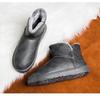 Men's Classic Leather Snow Boots - Thick Velvet, Cold-Proof, Waterproof, Short Winter Cotton Shoes