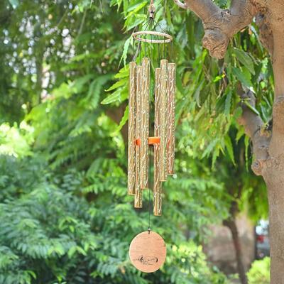 Wind Chime for Balcony - Big Bronze Wind Chimes – 38 Inch with 6 Pipes for Balcony, Garden, Home & Living Room | Wind Chimes for Home Positive Energy
