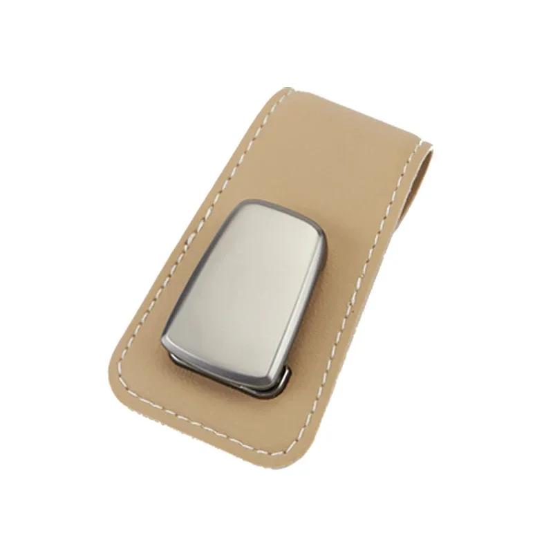 Multifunction Car Sun Visor Glasses Clip Leather Eyeglasses Clip Automobile Sunglasses Holder Card Case Auto Interior Accessorie