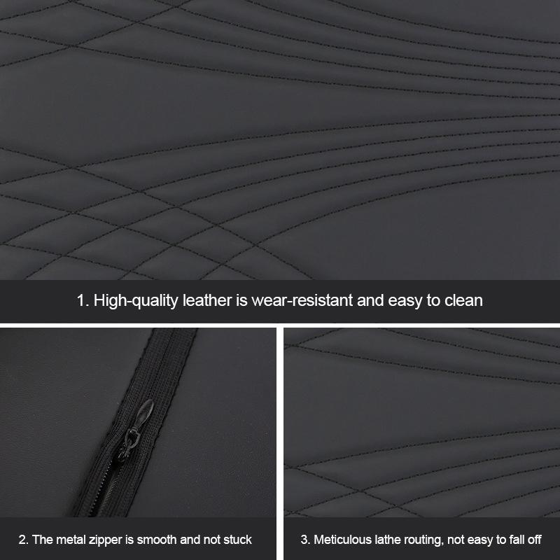 SEAMETAL PU Leather Car Armrest Pad Armrest Box Protection Pad Universal Car Center Console Armrest Seat Box Pad with Storage Bag Car Styling