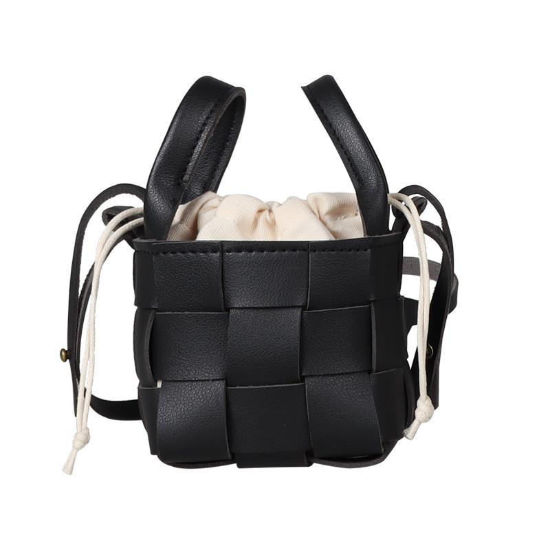 Childrens Crossbody Bag Pu Leather Fashion Weave For School Girls