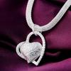 925 Silver Heart Necklace For Women Girls Vintage Luxury Jewelry Accessories Argent 925 Jewellery
