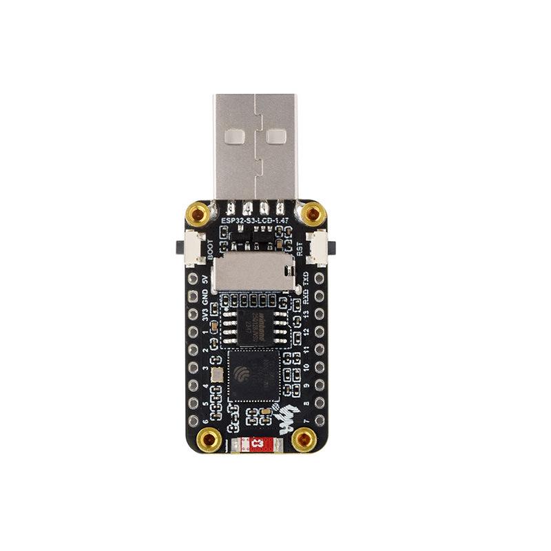ESP32-S3 Development Board with 1.47" LCD, WiFi, Bluetooth 5, and Full-Speed USB.