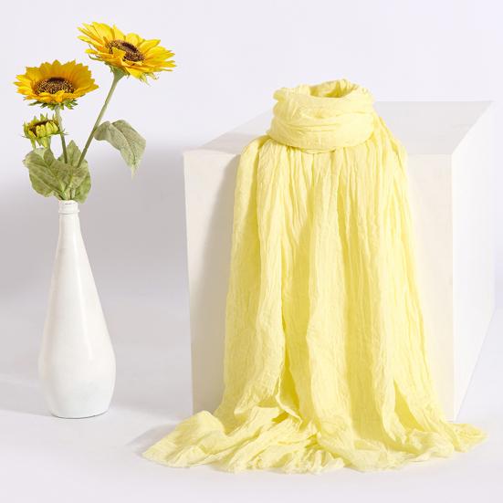 Women Scarf Shawl Solid Color Soft Fabric Scarf Thin Breathable Shawl Versatile Winter Outdoor Accessory