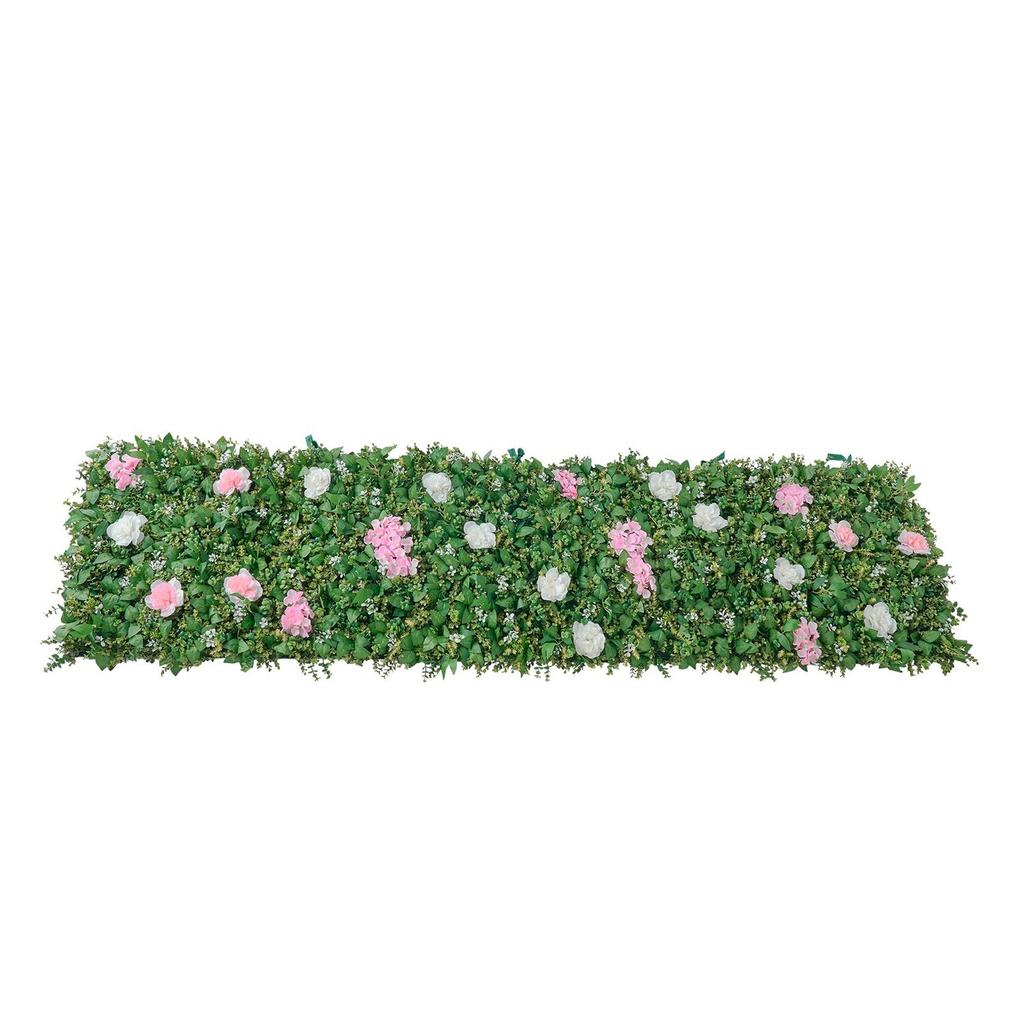 Artificial Luxury Flower Wall Backdrop, 2 PCS, Each Panel 61 x 243.8 cm, Gorgeous 3D Silk Floral Backdrop Pet Friendly, Easy Installation Flower Wall