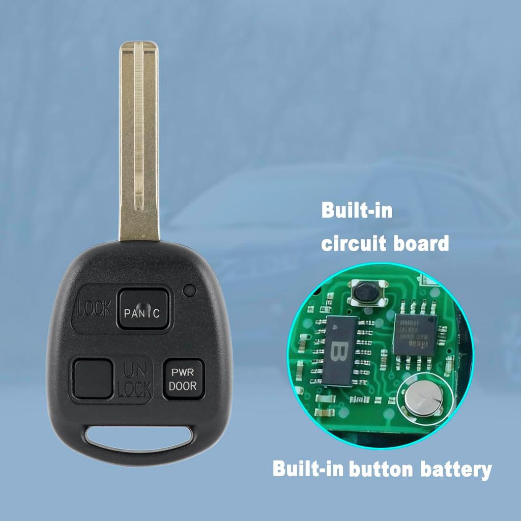 Key Fob Remote Replacement Fits for Lexus RX330 RX350 RX400h 2004 2005 2006 2007 2008 2009 HYQ12BBT (Pack of 2)