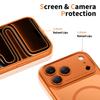 Skyddande fodral case för iPhone 17 Pro Max Magpeak Magsafe CC - matt orange