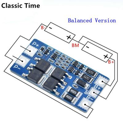 2S 10A 7.4V 18650 Lithium Battery Protection Board 8.4V Balanced Function/overcharged Protection
