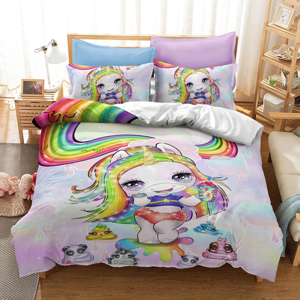 Bettwäsche-Set, Einhorn-Serie Größe Dreiteiliger Bettbezug