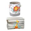 Lions Bucket Giraffe Basket Cartoon Canvas Storage Basket Storage Bucket Bathroom Dirty Clothes Bucket with Handles