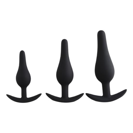 Cheerful Anal Plug Lightweight Fast Adaptation Black Prostate Massager Butt Stimulator Plug for Bedroom