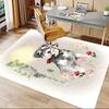 1PC Dog Flower Extra Large Non Slip Floor carpet, Office, family, bedroom Large Area Rug Indoor Rugs, Vibrant Colors