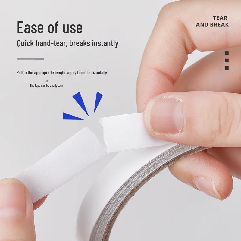 High Viscosity Double-Sided Tape - Tearable & Traceless for Strong Fixing, Student & Office Use
