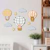 9 Pcs Hot Air Balloon Wall Decor with Clouds Stars Boho Nursery Wooden Wall Sign for Bedroom Classroom Playroom Wall Art