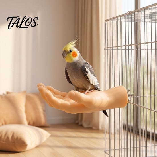 Realistic Hand Bird Perch Hand-Shaped Parrot Perch, Stand with Screw Fastener, Training for Birds Cage Budgie Cockatiels, Desensitization Interactive