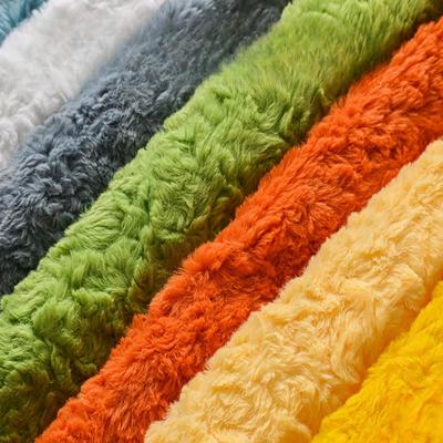 Solid Color 100x160cm Embossed Microfiber Plush Faux Fur Furry Fabric Soft Imitation Rabbit Fur DIY Doll Garment Sewing Material