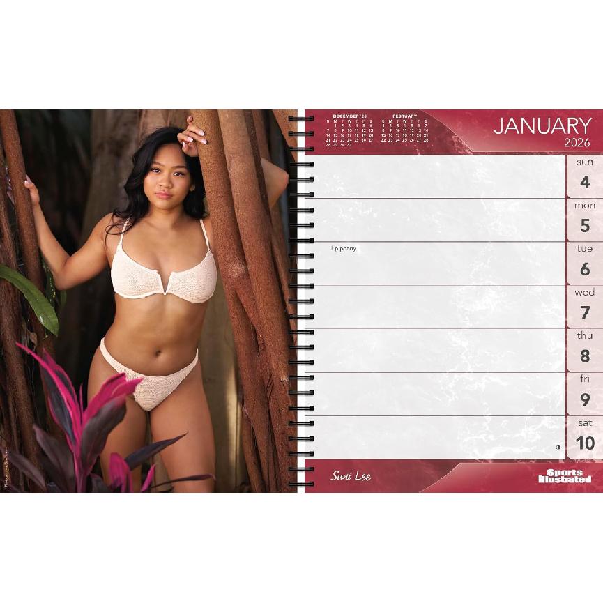 Sports Illustrated Swim Suit Calendar 2026 - Deluxe 2026 Sports Illustrated Beach Models Engagement Planner Calendar Bundle with Over 100 Reminder