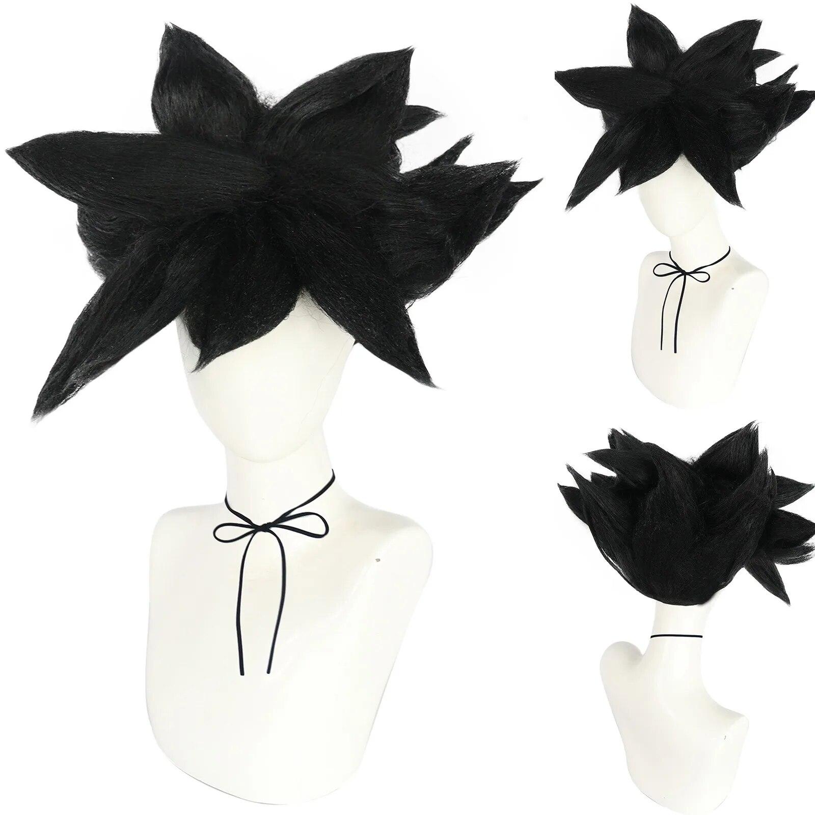 

Взрослый аниме синтетический Dragon Ball Z Saiyan Son Goku Gogeta Vegetto косплей парик для Хэллоуина и Рождества Косплей чёрный