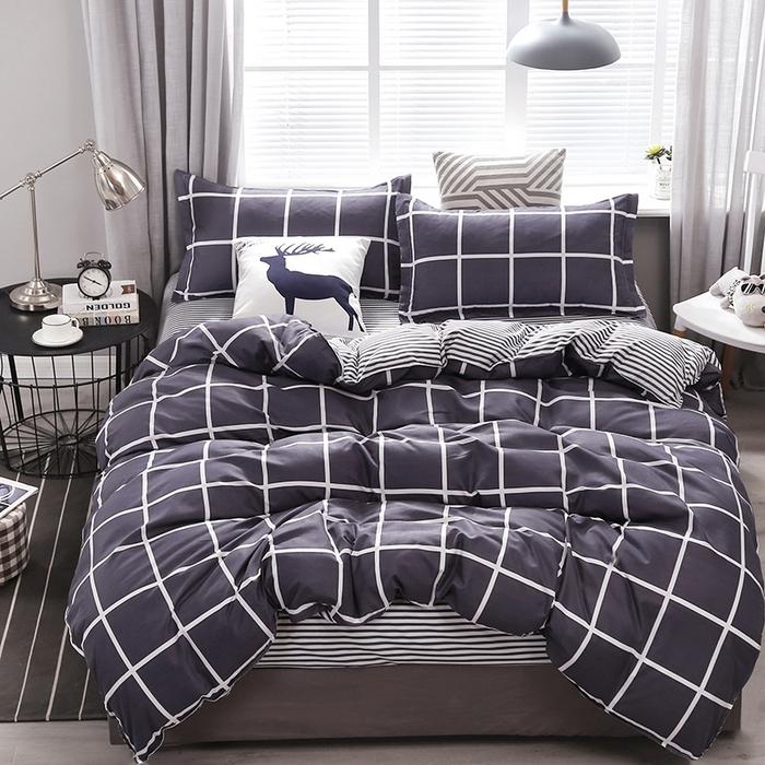 Palm Leaf Comforter Cover Black and White Bedding Set for Kids Teens Adult Women, Leaves Duvet Covers Reversible Quilt Cover Set