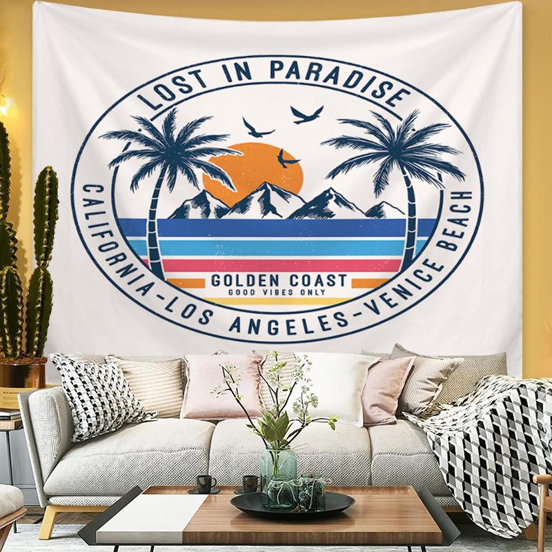 

Beach and sandbar scenery digitalprinted polyester tapestries living rooms bedrooms macrame wall hanging room decor aesthetic 74x94cm(29x37in)