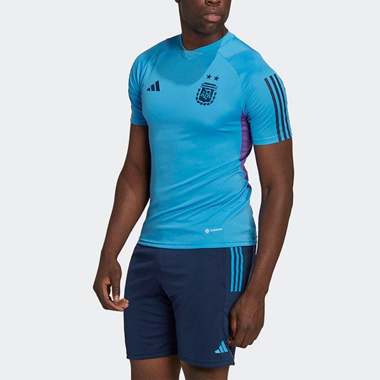 Adidas Soccer Jerseys Men's Blue Moderate Straight Fit HF3927
