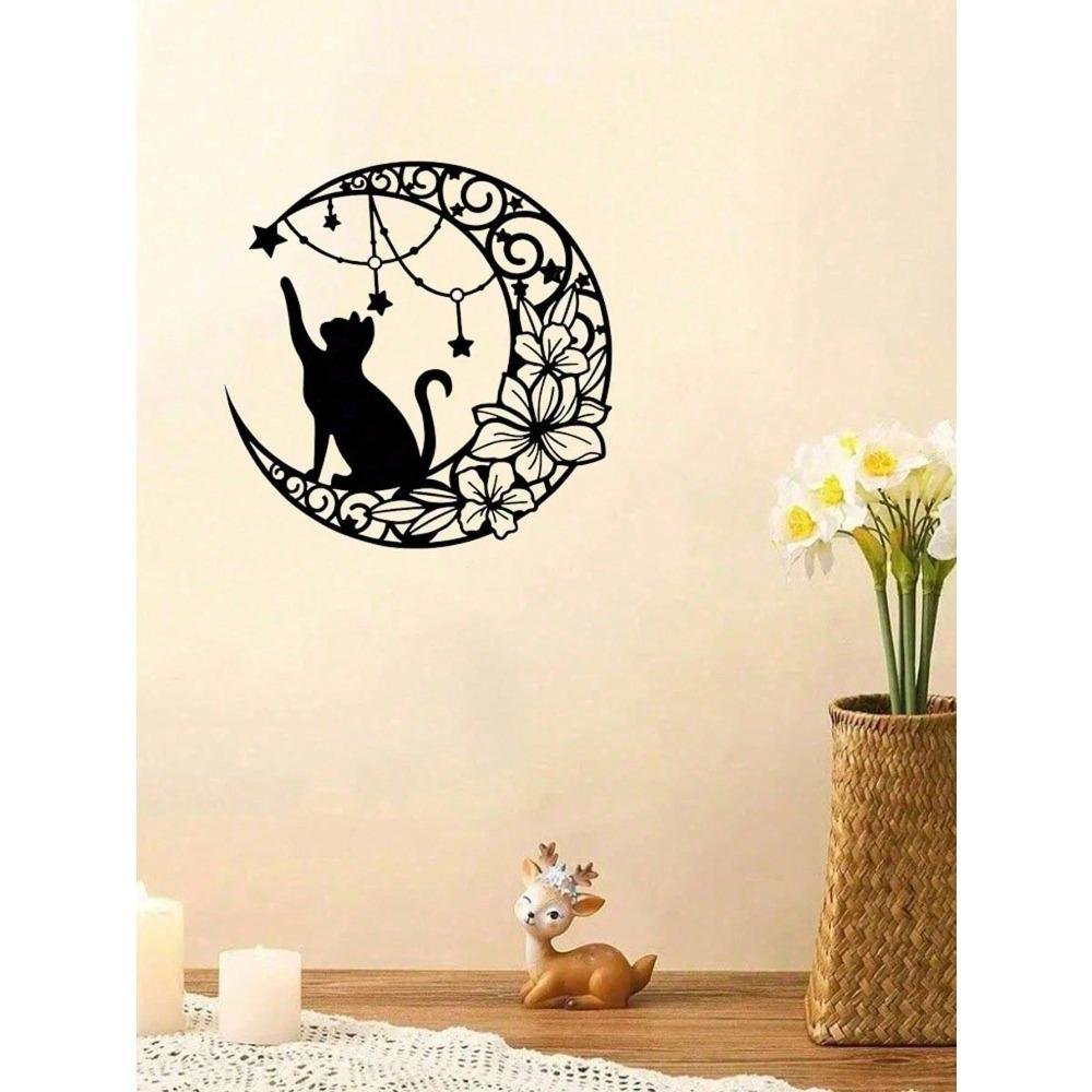Vintage Iron Wall Art Cat Metal Sculpture Home Decor Gothic Halloween Indoor Outdoor