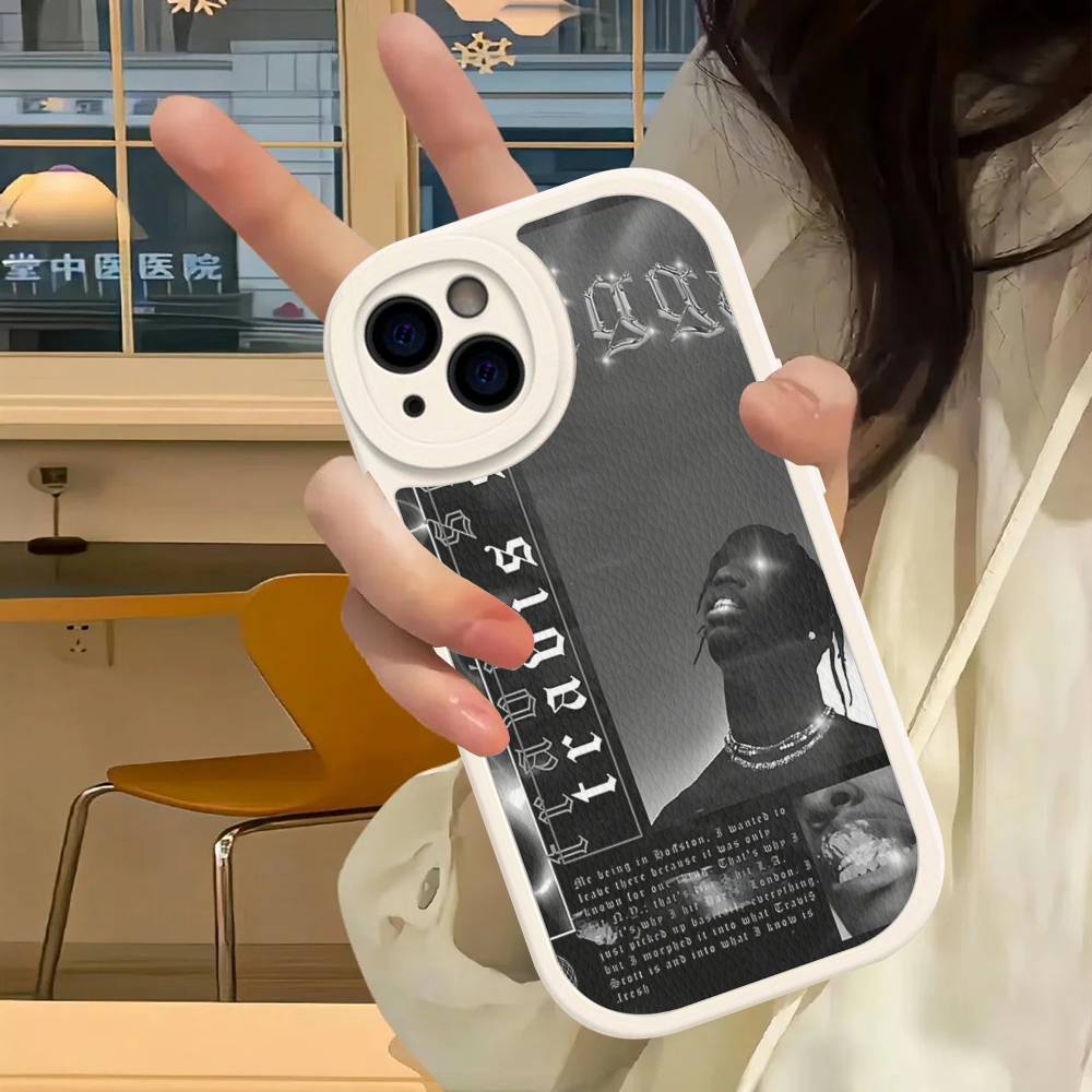T-Travis S-ScottS Singer For IPhone 16 15 14 13 12 11 Pro Max Plus Leather Phone Cover