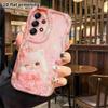 Phone Case: 2D Flat Samsung Galaxy A34 A35 S20 S22 S21 FE Plus Ultra Protective Case, Pink Cute Cat, Christmas and Halloween Gift