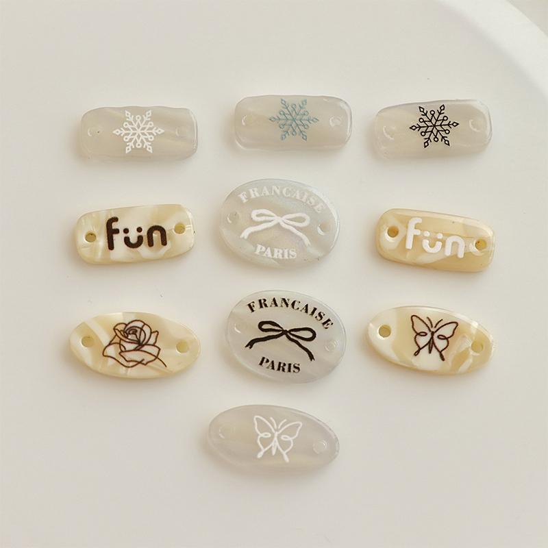 Elliptical Tag Button Collection Diy Sewing Accories Handmade Jewelry Decorative Buttons Clothing Jewelry Accessories