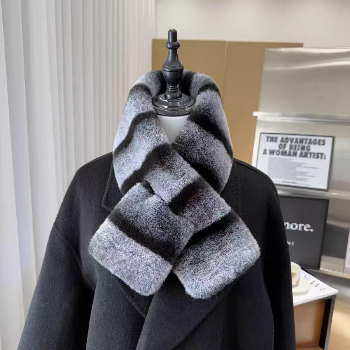 Versatile Scarf, Imitation Girl Thickened Double-sided Scarf, Warm And High-end Collar. One Size