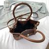 Retro Solid Pu Crossbody Bag Fashionable Women'S Shoulder Bag New Multifunctional Commuting Casual Handbag Premium