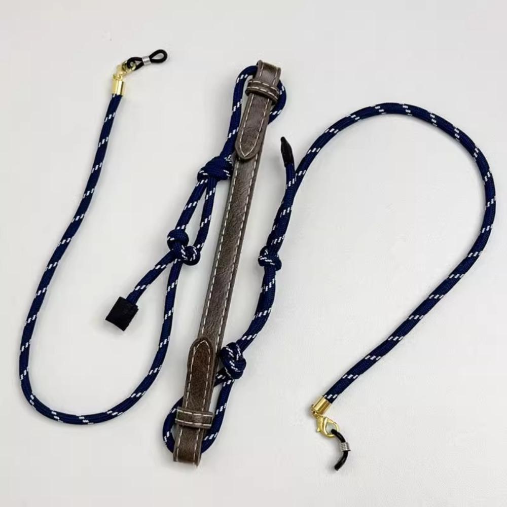 

Weave Pu Leather Sunglasses Chains Colorful Eyewear Hanging Neck Strap Retro Eyeglass Lanyard Men темно-синього кольору
