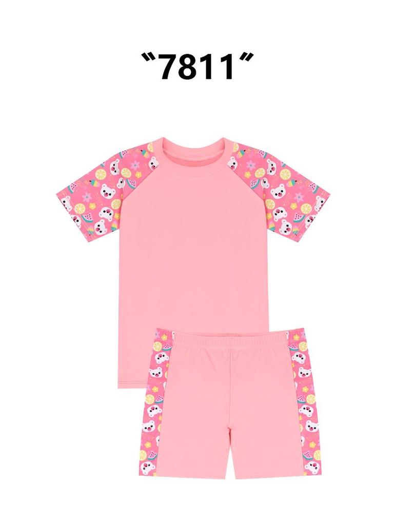 Kids' Quick-Dry Sunscreen Swimsuit Set for Boys and Girls - Medium to Large Sizes for Toddlers and Children, Perfect for Hot Springs