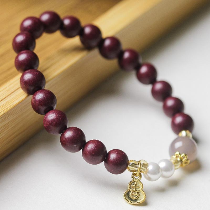 Purple Qi East Herbal Buddhist Beads Bracelet - Ancient He Xiang Zhu, Unisex
