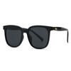 New TR polarized black frame sunglasses women's lightweight advanced sense retro large frame sunglasses men's driving glasses P