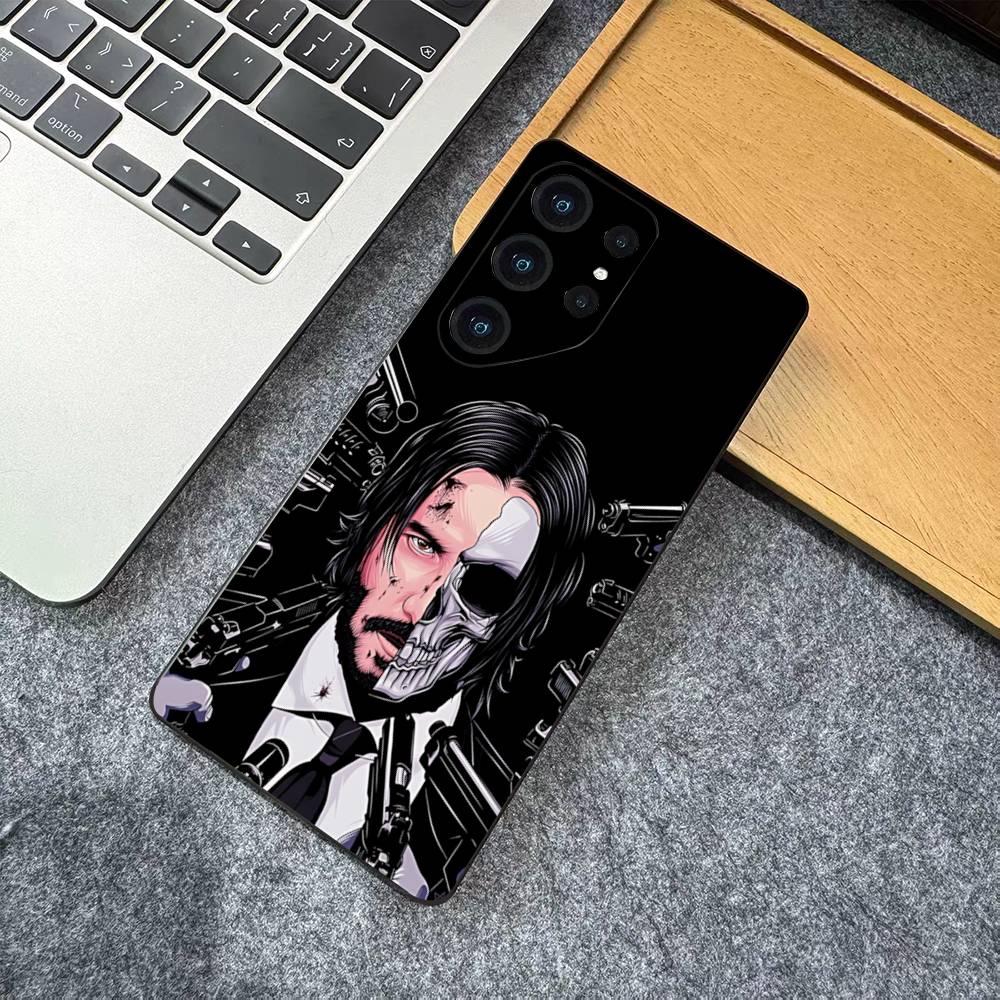 1pc Classic J-john Movie W-wick Phone Case For Samsung S 24 Fe 25 Ultra Plus 20 Lite 21 30 22 23 24 22 Ultra 5G Fundas