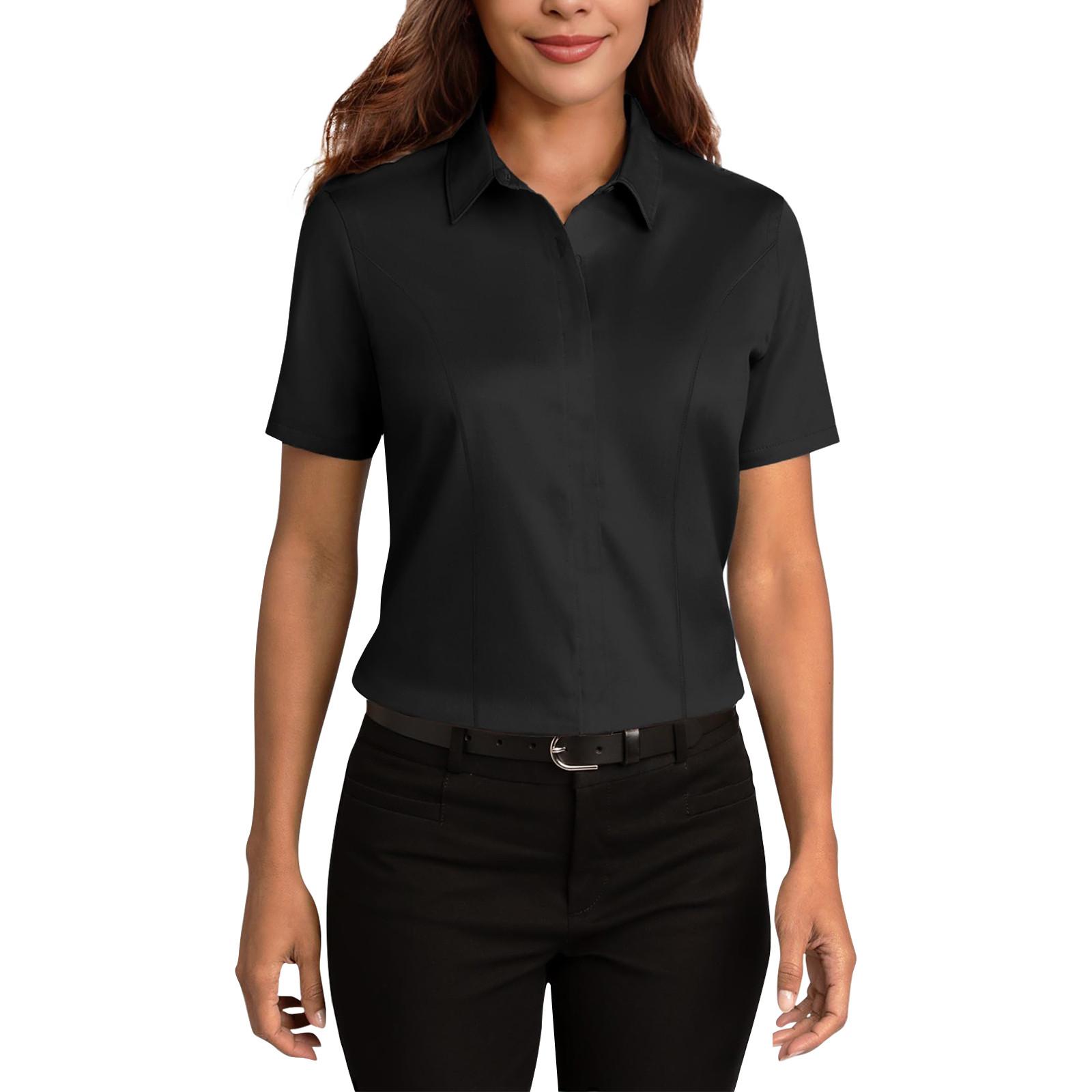 

Женские летние топы, повседневные, с оборками, коротким рукавом, круглым вырезом, свободные, плиссированные футболки S чёрный