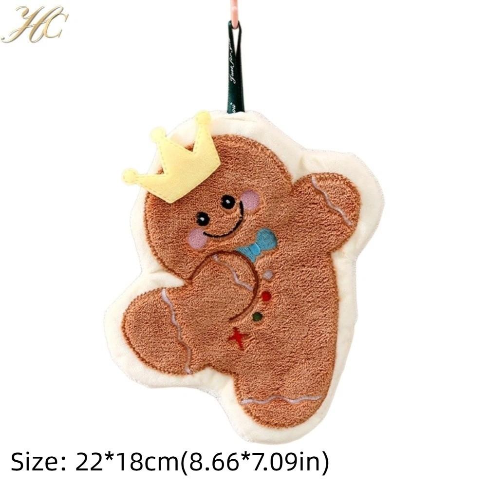 3 Layer Toilet Handkerchief Water-absorbing Washcloth Cute Bathroom Kerchief for Christmas