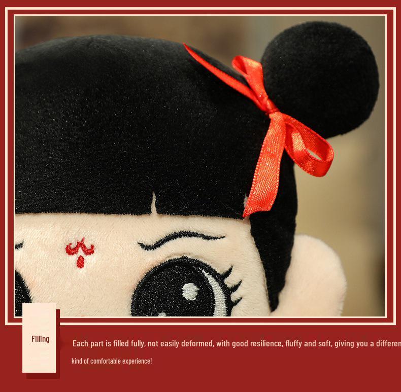 Nezha Plush Toy: Cute Third Prince Doll, Stuffed Comfort Toy, Ideal Children's Birthday Gift