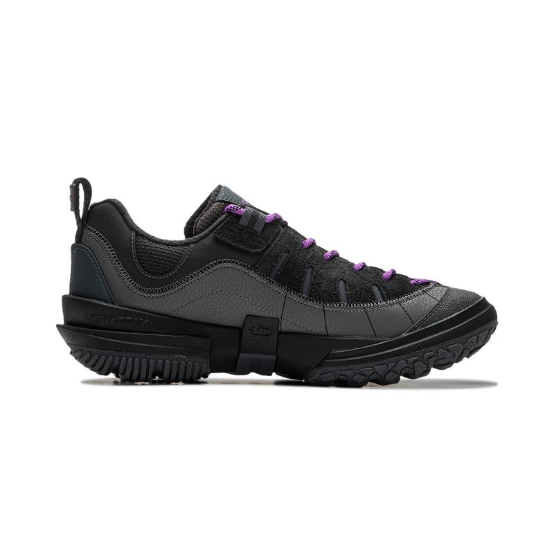 Li Ning CF Su Lin Chuan Lite Rebound Comfortable Shock Absorption Wear-Resistant Low-Top Outdoor Hiking Shoes Men Hiking Shoes Black AHCU057-3