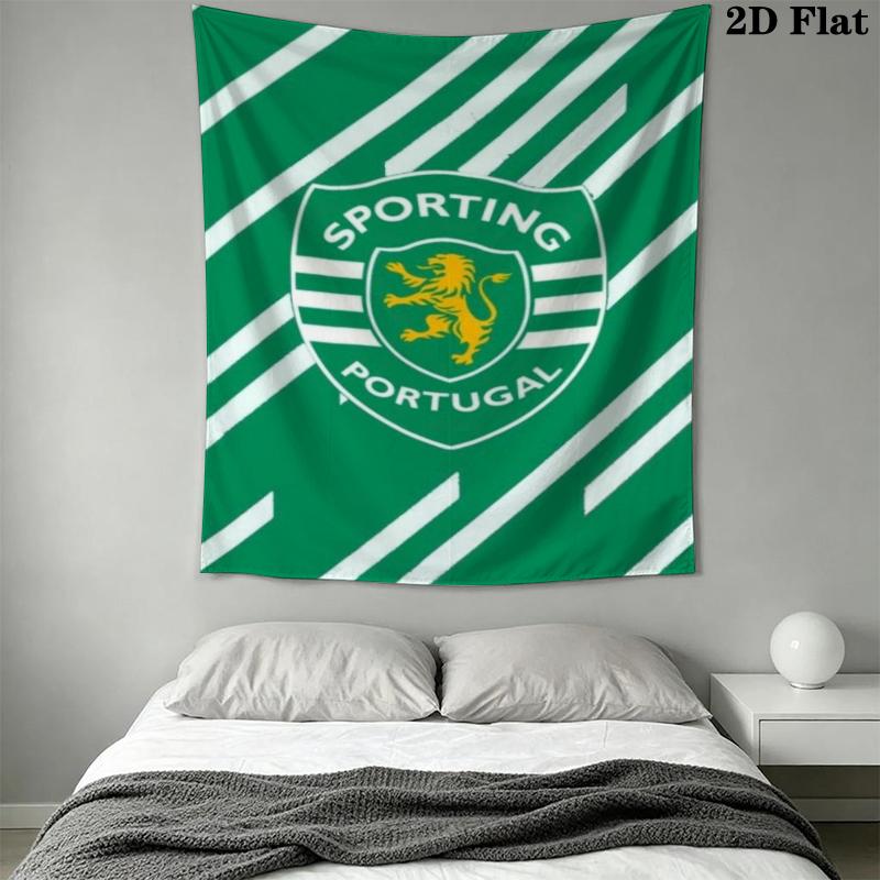 Sporting CP Wall Tapestry Aesthetic Wall Hanging Printed Fabric Blanket Decorative Tapestries for Bedroom Living Room Home Decor