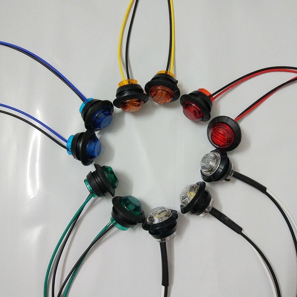 Trucks Clearance Lights Round Turn Signal Lamp Auto Light LED Side Marker Light Tail Brake Lamp